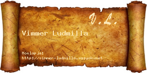 Vimmer Ludmilla névjegykártya
